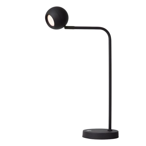 Lucide COMET - Lampe de bureau Rechargeable - Batterie/Piles - LED 3 StepDim - 1x3W 2700K - Noir - détail 3